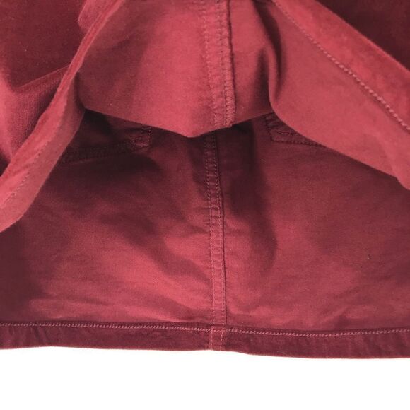 Madewell Deep Red Velvet Stretch Denim Straight Mini Skirt - Picture 11 of 15